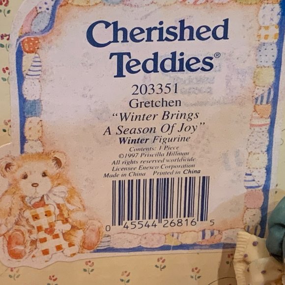 Cherished Teddies - Gretchen - Winter Brings A Season of Joy - Sleigh Riding - Picture 8 of 8